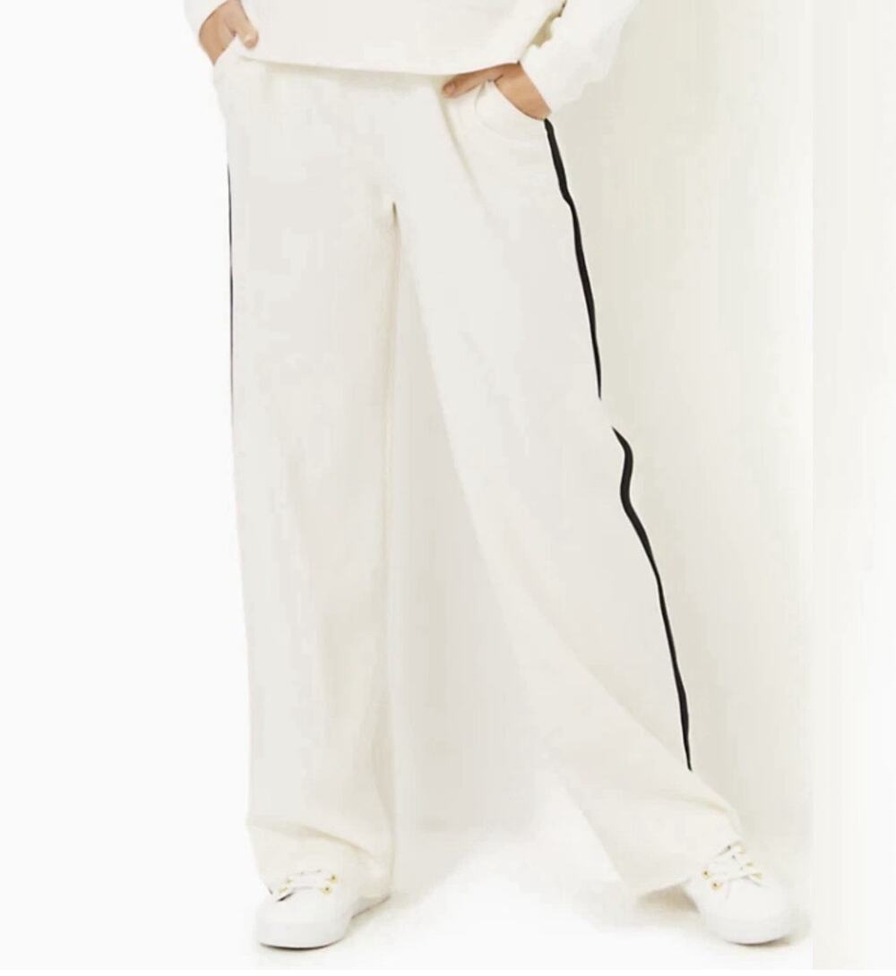 LILLY PULITZER LUXLETIC Dylana Track Pants Size XL White Black UPF 50+ Casual
